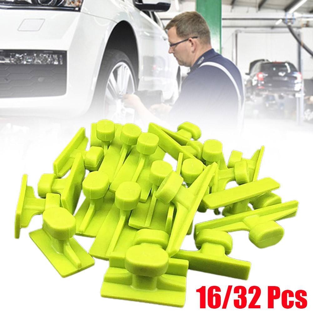 16/32pcs Paintless Car Body Dent Removal Pulling Tabs Hammer Repair Automobile Surface Slide Metal T