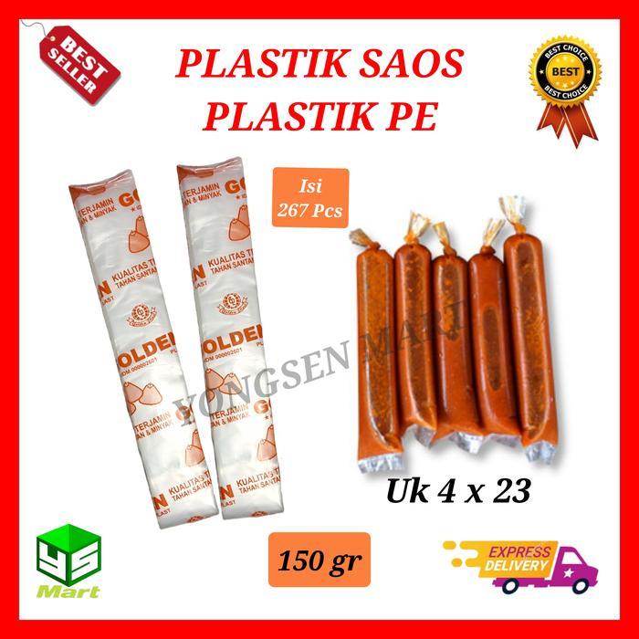 Plastik PE 4x23 es lilin es mambo plastik cabe saos saus 4x23