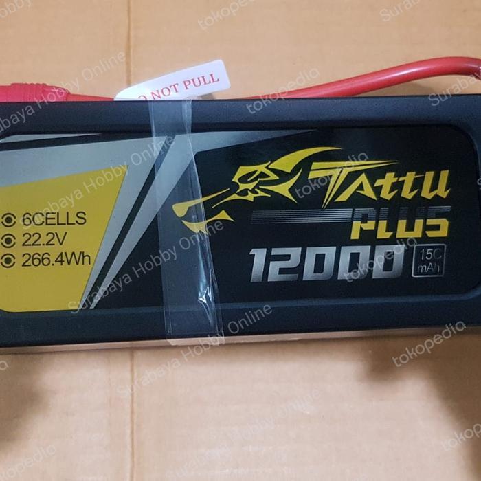 BATTERY LIPO PACK BATERAI LIPO TATTU 12000MAH 22.2V 15/30C 6S1P