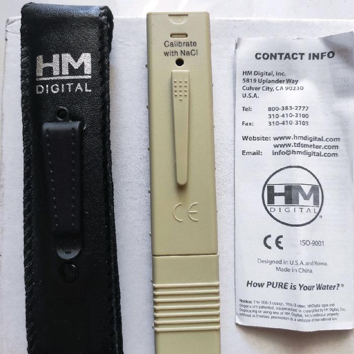 TDS METER HM ORIGINAL BARU / ALAT TEST AIR DAN HIDROPONIK TDS MERK HM ORIGINAL FILTER AIR MINUM