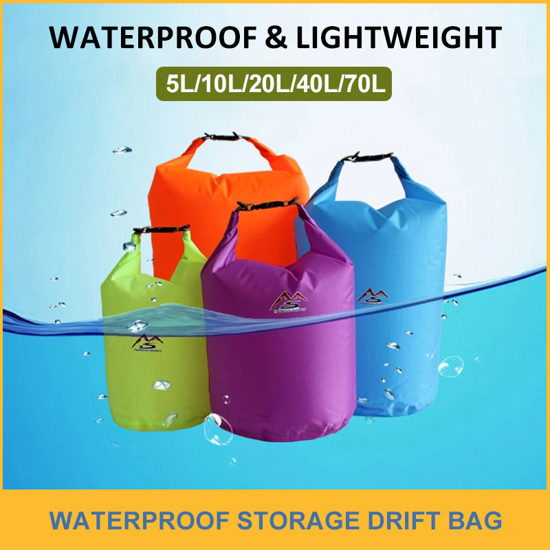Waterproof Storage Drift Bag 5L10L20L40L70L High Capa Waterproof Dry Bag Sack For Boating Fishing
