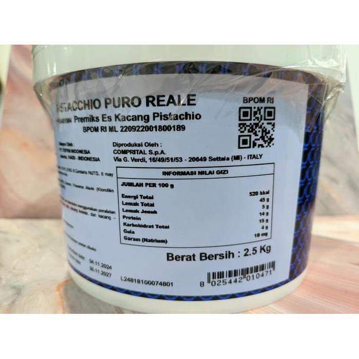 KACANG PISTACHIO COMPRITAL PASTA PASTE REPACK 200GR PURO PURE REAL SELAI