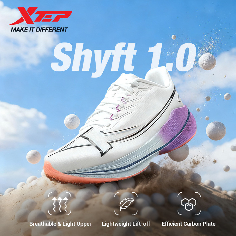 Xtep Shyft 1.0 Professional Running Shoes For Men 2025 Summer Marathon Shock Absorbing Carbon Plate
