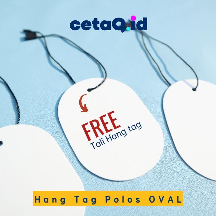 [READY STOCK - Hang tag OVAL] Kertas IVORY 300gr Hang tag Polos Putih FREE Tali Hang tag / Hang tag
