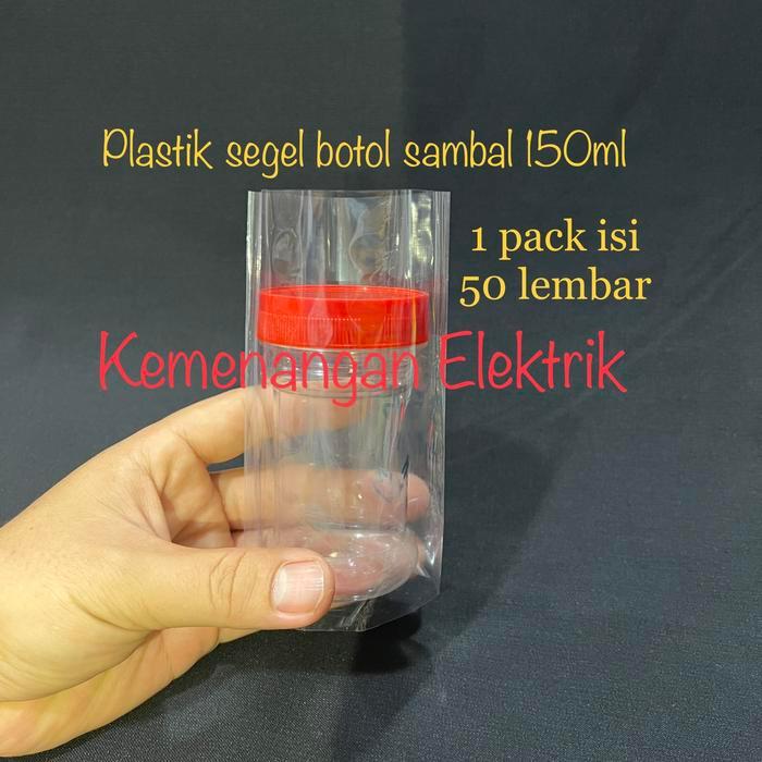 Plastik Segel Botol Sambal 150ml/50pc (Segel full botol & Segel tutup)