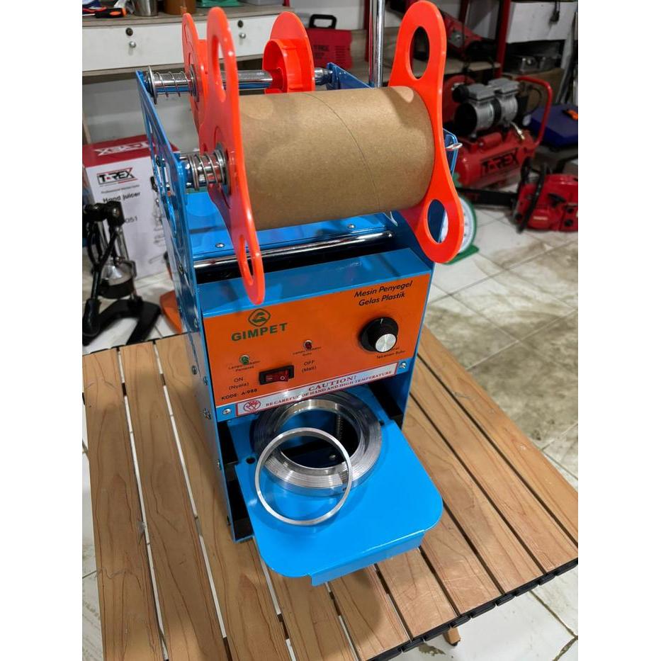 GIMPET ORIGINAL MESIN CUP SEALER MACHINE MESIN PRES ES TEH UKURAN CUP 8 - 22 OZ DENGAN KUALITAS
