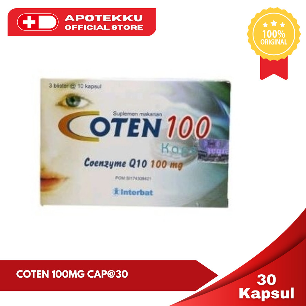 Coten 100mg - 1 Strip (10 Kapsul) CoEnzyme Q10