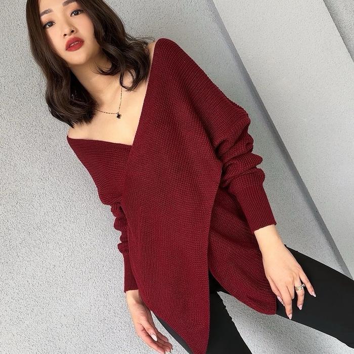 cnm SUETERCLOTH - Irene Sabrina Sweater Premium / Sweater Basic / Knit Top Wanita / Sabrina Top Knit