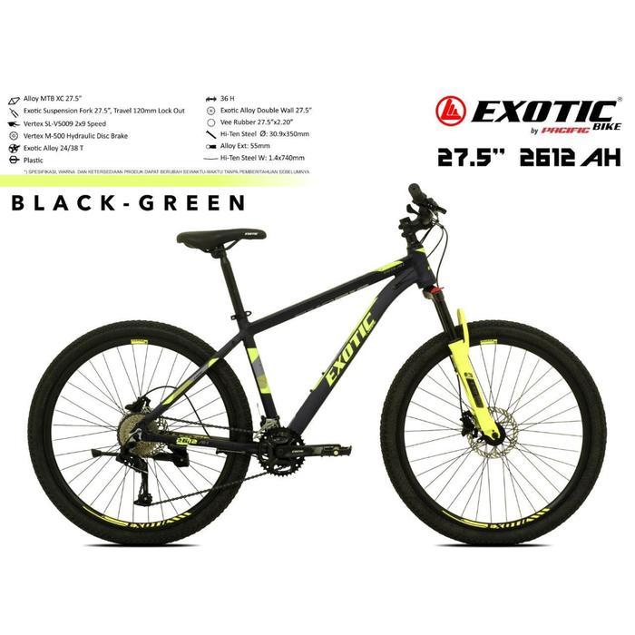 Promo Promo Sepeda Gunung Mtb Exotic 2612 Ah 27,5 Inch Frame Alloy Hydraulic Disc Brake 18 Speed