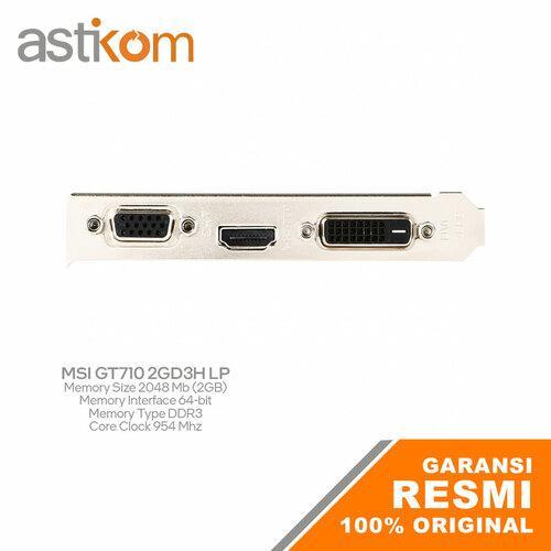 VGA MSI GT710 Low fil 2GB DDR3 64Bit PCI-E 2.0 DVI HD VGA