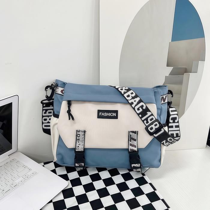 Hody Bag - Tas Shoulder Pria Gaya Jepang, Kapasitas Besar, Slingbag Santai, Siswa, Tas Kanvas