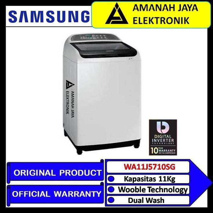 SAMSUNG WA11J5710SG | MESIN CUCI TOP LOADING 11Kg | WA11 | WA11J5710