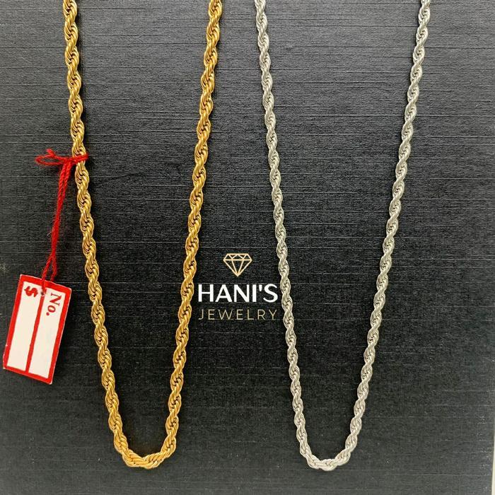Kalung Titanium Ori Untuk Pria Wanita Model Tambang