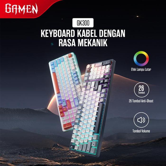 GAMEN GK300 Keyboard Membrane Feel Magnetik