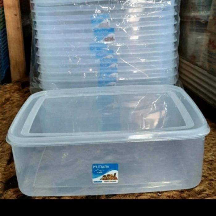 kotak donat - kotak makan KMP - mutiara pack 3500ml - box serbaguna - wadah Plastik