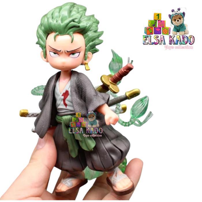 Action Figure Roronoa Zoro Samurai Ver Q Version One Piece Anime Promo 0326