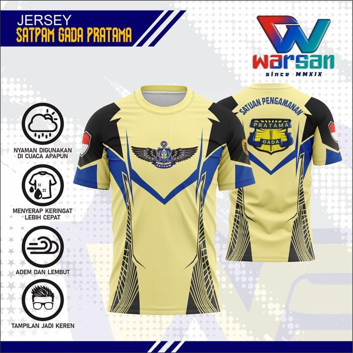 Jersey Satpam Gada Pratama Full Printing / Jersey Satpam Gada Pratama Cream Dryfit / Kaos Oblong