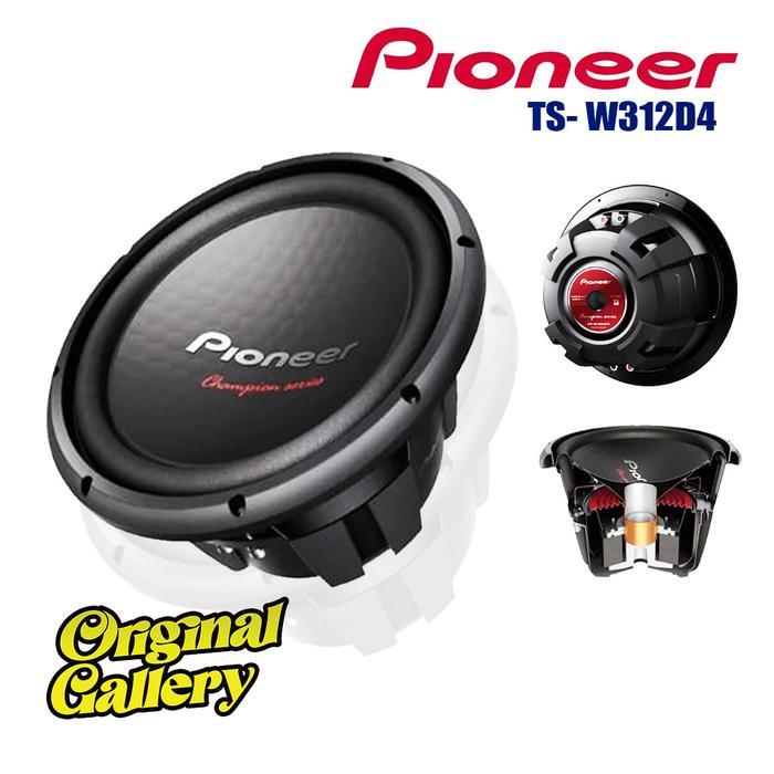 Upgrade Audio Mobil Pioneer Subwoofer Ts-W312D4 12 Inch Double Coil Dual 4 Ohm - Pioneer Ts 300 D4