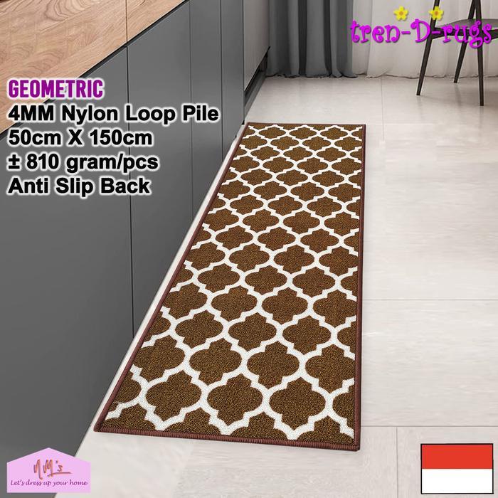 Tren-D-Rugs Karpet Keset Kaki Modern Dapur Panjang Anti Slip 50X150