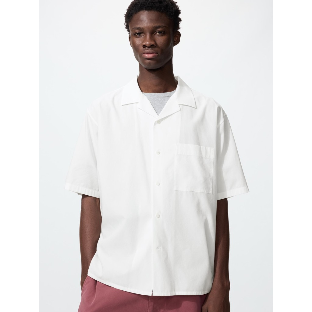 Uniqlo Kemeja Kerah Terbuka Lengan Pendek