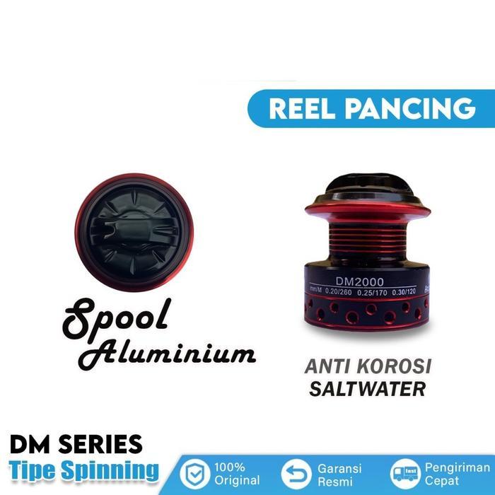 Reel Pancing Gulungan Senar DM1000 Katrol Kerekan Pancing Fishing Reel Spool Metal Aluminium