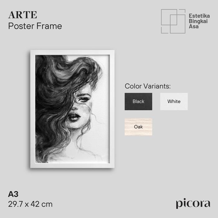 PICORA ARTE Poster Frame A3 Pigura Bingkai Foto Dinding