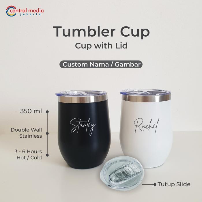 Tumbler Cup Gelas Mug Kopi Grafir Custom Nama
