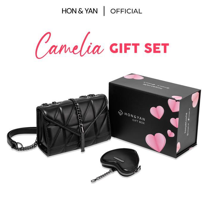 Elizabeth - Tas Selempang Wanita Kulit Slingbag Dompet Love Set Original - Camelia - Camelia 2.0