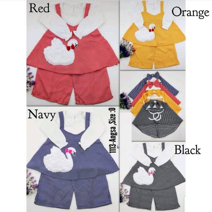 Baju Setelan Gamis Celana Kulot Jilbab Angsa Anak Bayi Perempuan