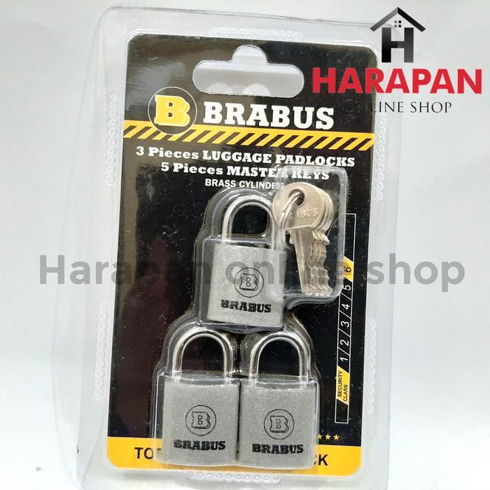 N3W gembok kecil - MASTER KEY- BRABUS - 3 gembok 1 kunci