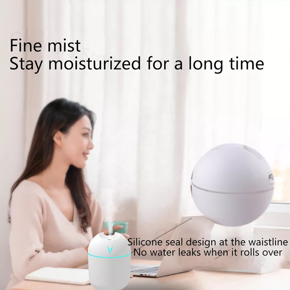 Anti-Dry Aroma Anion Humidifier 250ML Aroma Oil Diffuser Mini Ultrasonic Air Humidifier Romantic