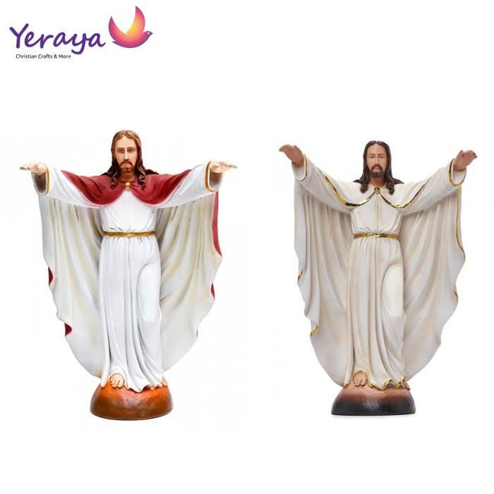 Patung Tuhan Yesus Memberkati 40Cm / Besar - Patung Rohani - Patung Yesus Promo-R110126