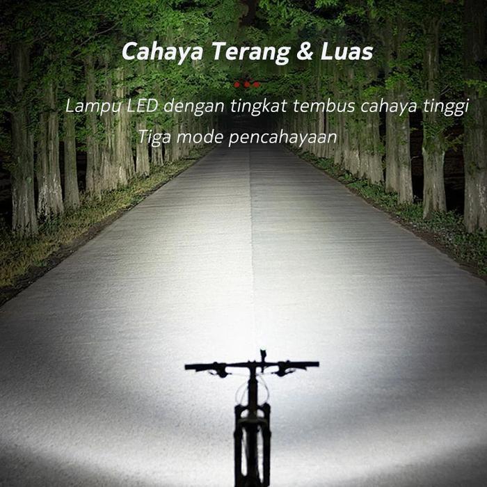 Lampu Depan Sepeda Untuk Bersepeda Di Malam Hari, Lampu Sepeda Gunung Isi Ulang, Lampu Sepeda Gunung