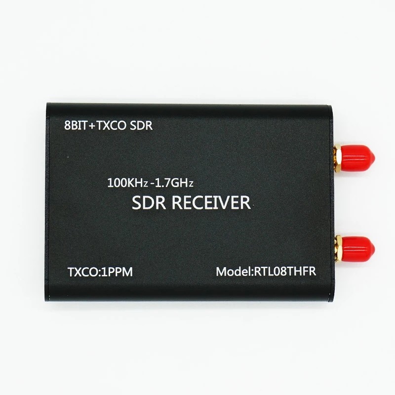 PROMO   RTL08THFR SDR Receiver RTL-SDR 10KHz-1.7GHz Full Band Radio 1PPM TCXO HF FM UHF VHF AM MFIXG