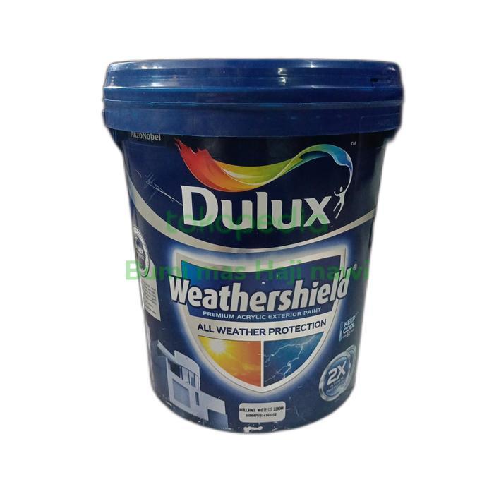 Dulux Weathershield Brilliant White Cat Tembok Dulux Weathershield 20Ltr