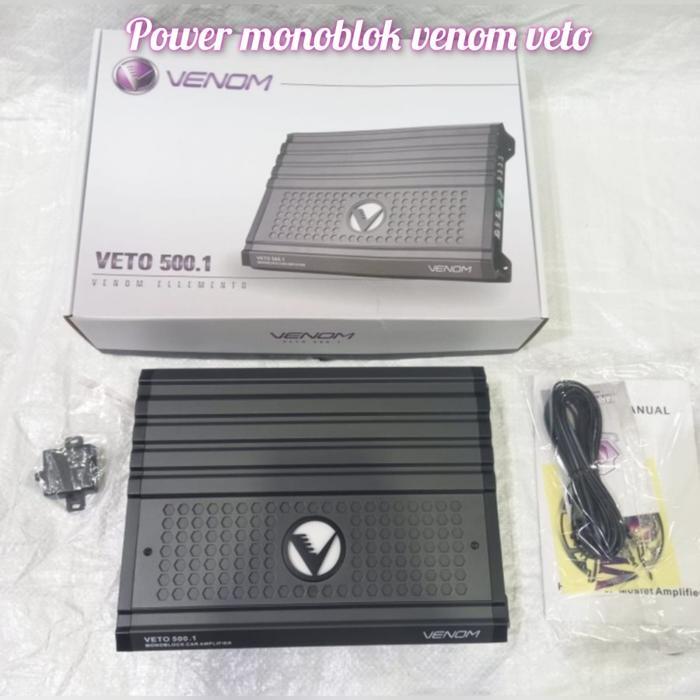 Venom Elemento Veto 500.1 Power Amplifier Monoblock Audio Mobil 1Ch