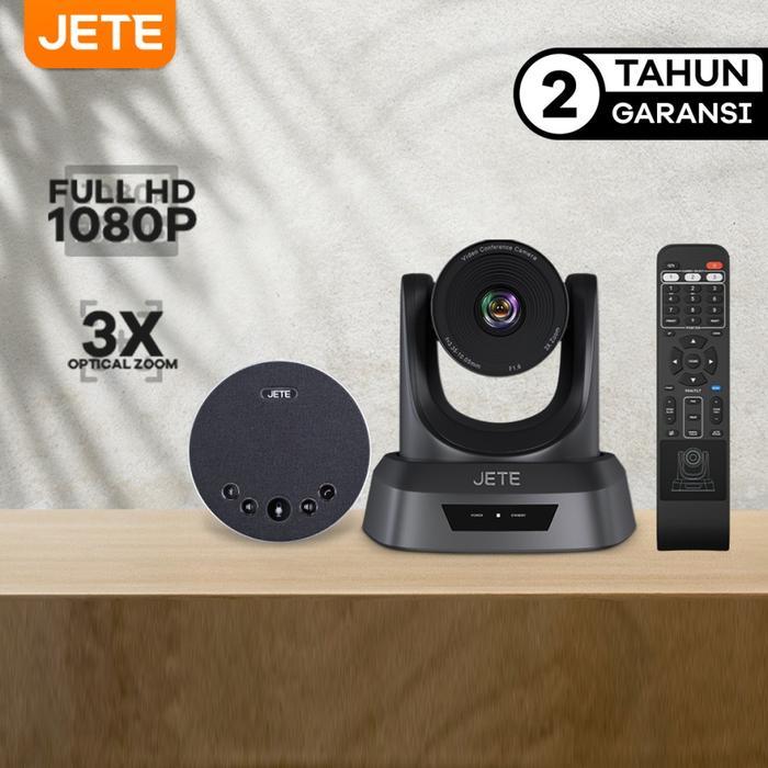 Webcam Video Conference Computer JETE PTZ 3x Optical Zoom Cam Garansi Resmi