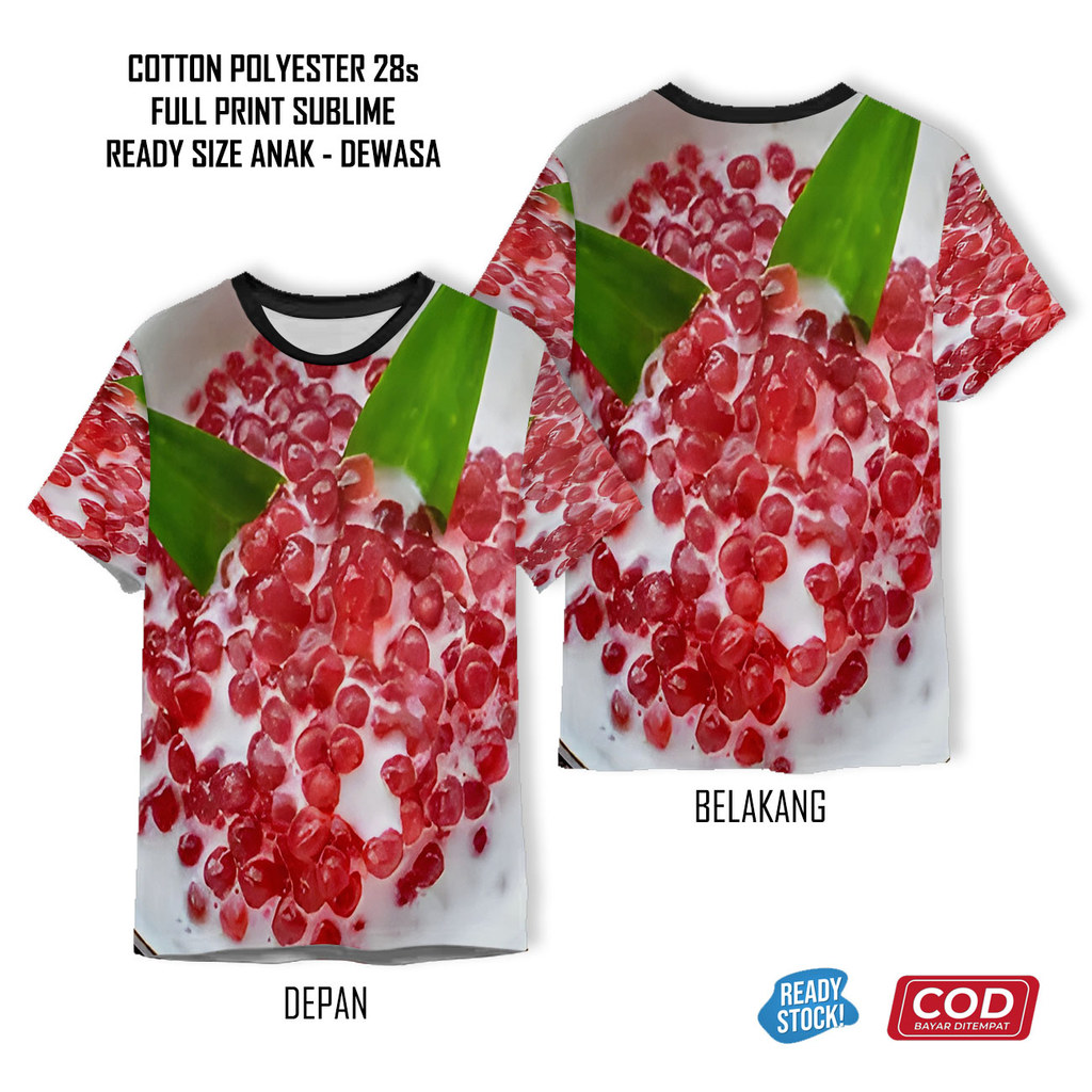 Kaos Bubur Sumsum Kolak Kacang Pacar Candil Full Printing Keren | Baju 3D Takjil Anak dan Dewasa Uni