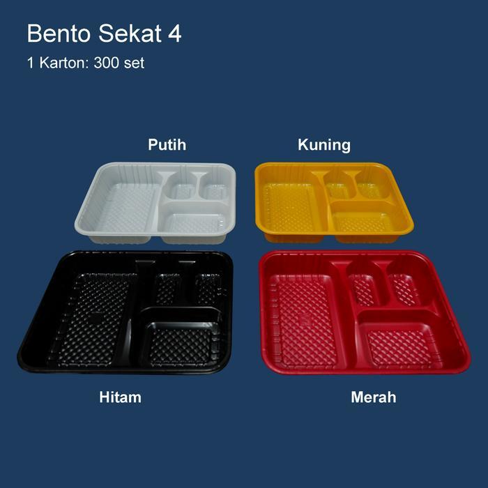 Bento Sekat 4 + Tutup Box Bento Sekat 4
