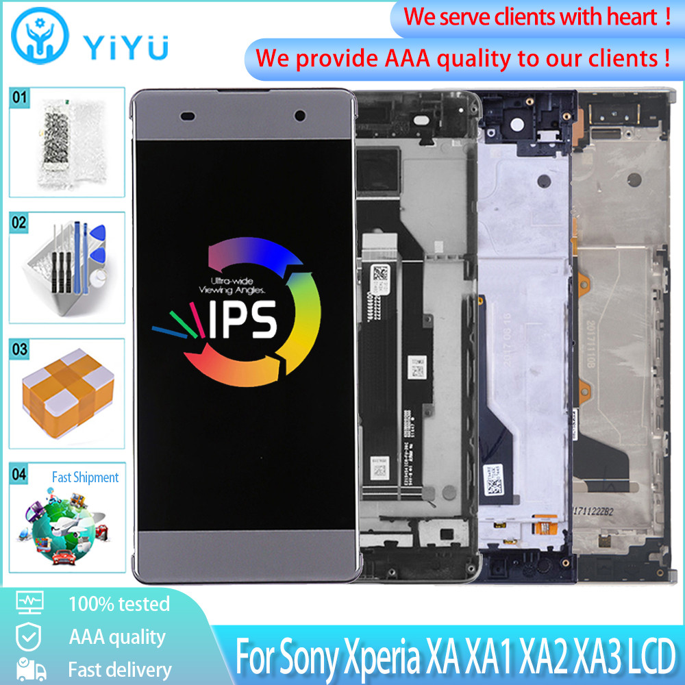 For Sony Xperia XA XA1 XA2 XA3 LCD Touch Screen With Frame Digitizer Panel Replacement For