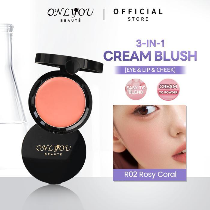 Onlyou Fluffy Wear Multiple Cream Blush Tekstur Krim Long-Lasting Wear 4G Cod