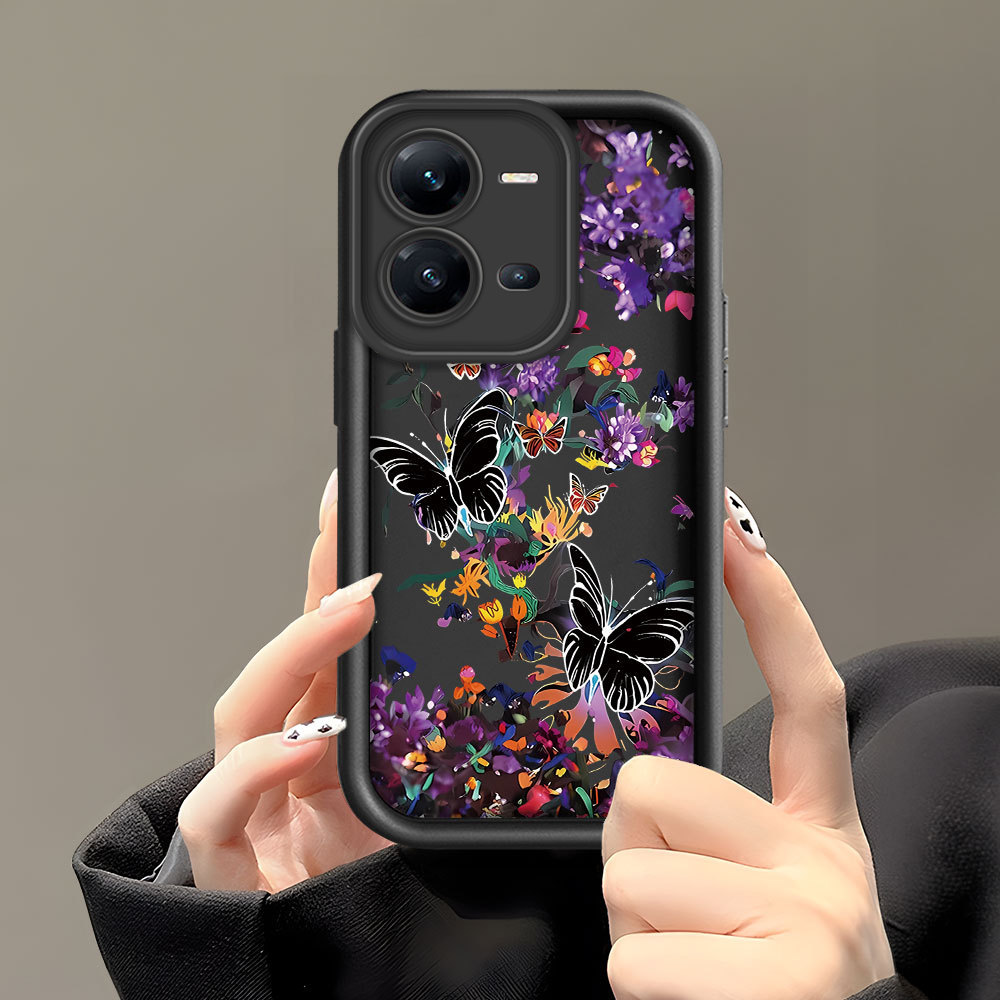 Casing Hp Untuk VIVO V25 V25E 5G Phone Case Softcase Soft Imut Kesing Bunga Kupu Cassing DXH30 6102 