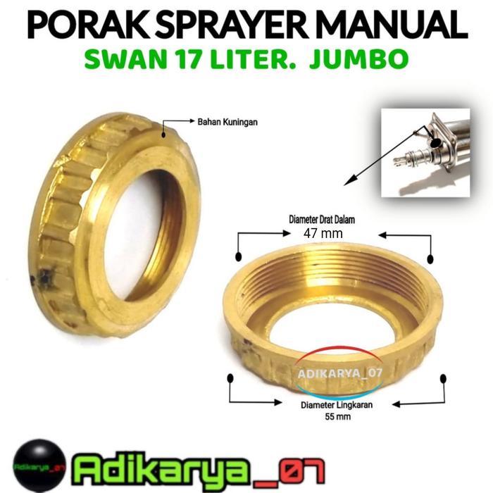 Porak Pompa Tabung Sprayer Manual Swan Tutup Tabung SWAN 17 liter JUMBO