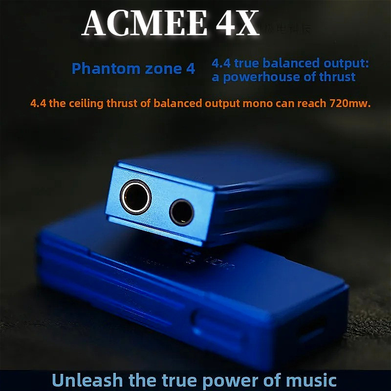 ACMEE 4X HiFi Headphone Amplifier USB-C DAC Type-C to 3.5mm/4.4mm Balanced PCM 384K/32Bit Native