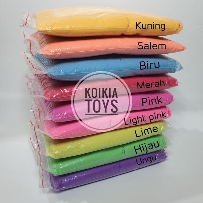 Mainan pasir ajaib anak magic sand kemasan 1kg pasir anak pasir ajaib refill