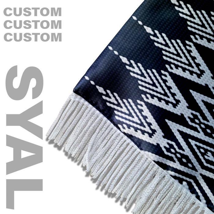 Nazhifa Printing - Syal Batik Arra Black and White - Syal Batik Scraft Scarf Leher Pria Wanita