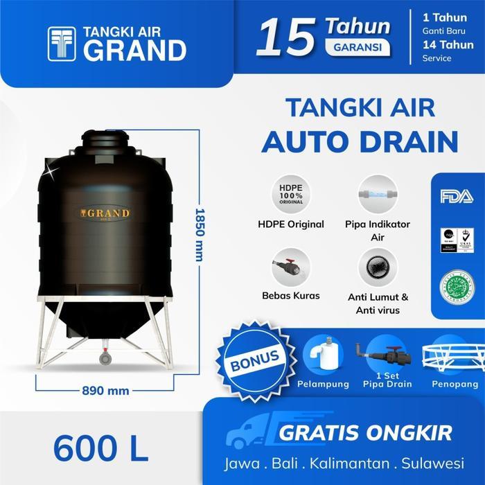 DRAIN 600 LITER TANGKI TANDON TOREN AIR GRAND TEDMOND GRATIS ONGKIR
