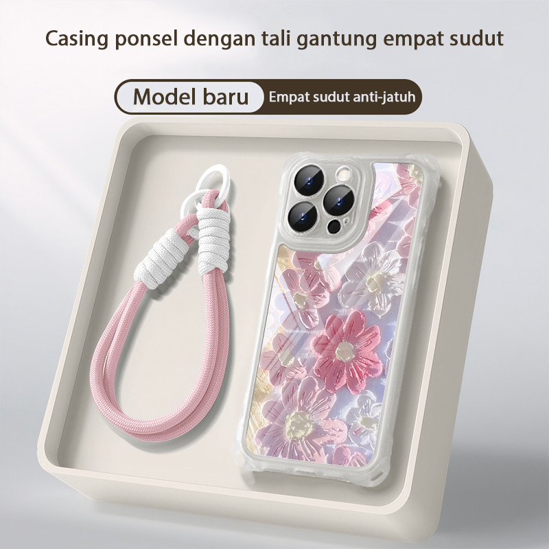 Tali Aesthetic Lega Kesing Soft Oppo A6 Pro A5 2025 A5I Pro A5X A38 A60 A3X A16 A18 A3 Terbaru Sjgs 
