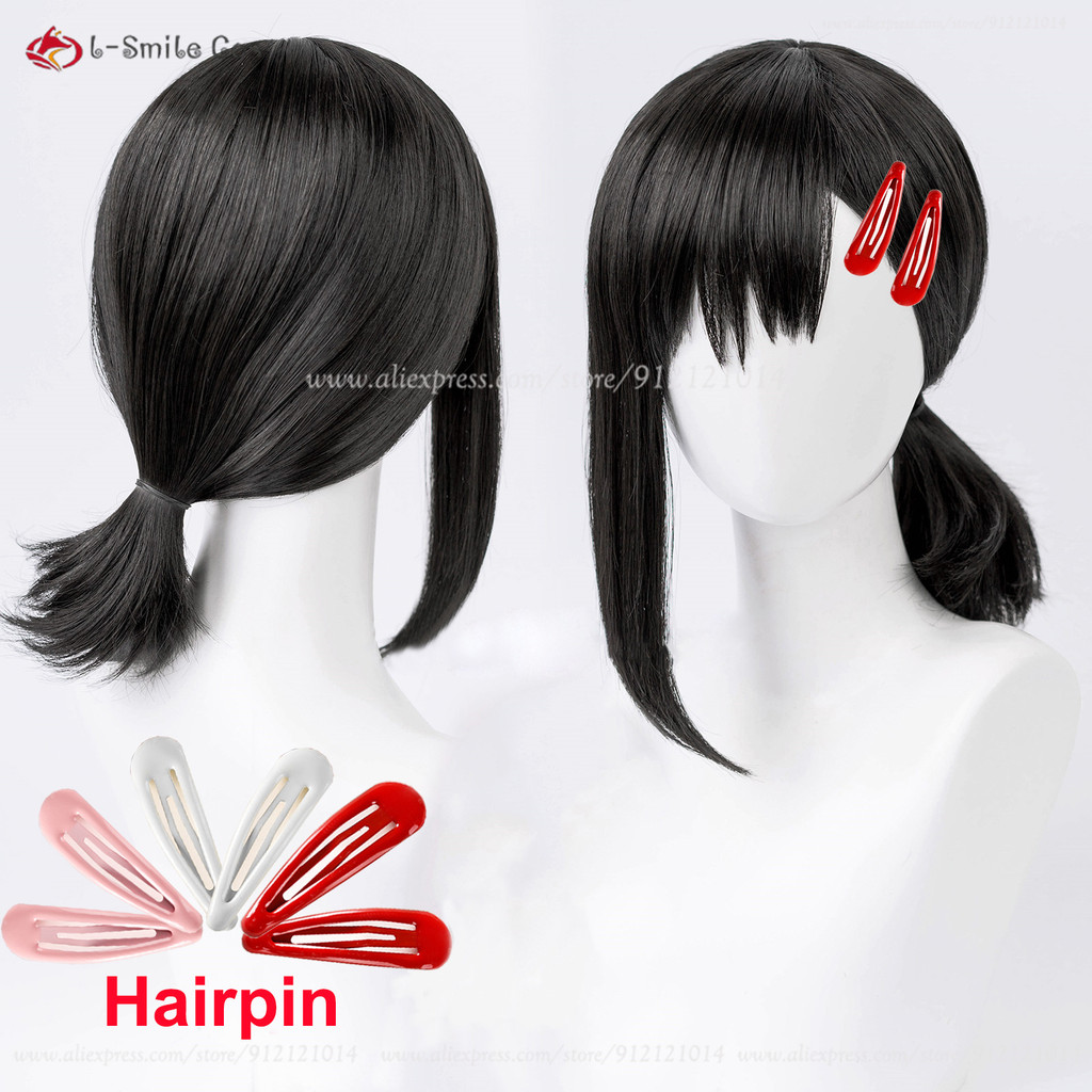 38Cm Higashiyama Kobeni Cosplay Wig Black Higashiyama Kobeni Wigs Hairpin Heat Resistant Hair Anime