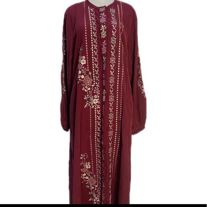 Gamis Aceh Bordir Motif Pintu Aceh Yoris Premium Muslim Wanita Syari Lebaran Mewah Best Seller
